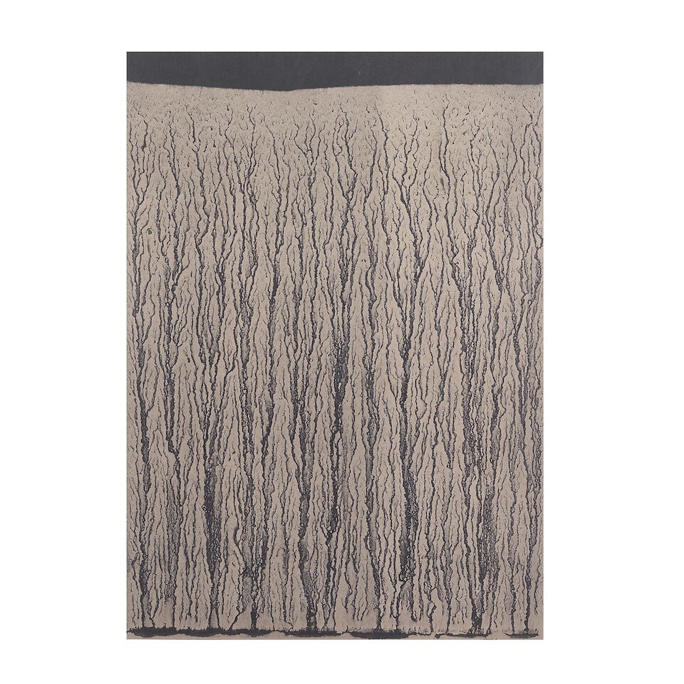 Richard Long R.A. (British, born 1945) Untitled Grano-lithograph in colours, on wove paper, sign...: Richard Long R.A. (British, born 1945) Untitled Grano-lithograph in colours, on wove paper, signed and numbered IV/X in pencil verso, further signed, inscribed 'River Avon Mud Print', dated and locate