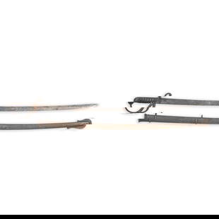 A RARE NATIONAL LANCERS U.S. MODEL 1833 DRAGOON ENLISTED MAN'S SABER AND SCABBARD,: A RARE NATIONAL LANCERS U.S. MODEL 1833 DRAGOON ENLISTED MAN'S SABER AND SCABBARD, Nathaniel P. Ames, Springfield, Massachusetts, 1838. Brass hilt, the down turned quillon, two branches on the knuckle