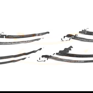 AN EARLY 19TH CENTURY MARBLEHEAD, MASSACHUSETTS, MILITIA CAVALRY SABER AND A SECOND CAVALRY SABER.: AN EARLY 19TH CENTURY MARBLEHEAD, MASSACHUSETTS, MILITIA CAVALRY SABER AND A SECOND CAVALRY SABER. The Marblehead saber having a brass hilt with langets on the counter-guard, curved single-edge blade