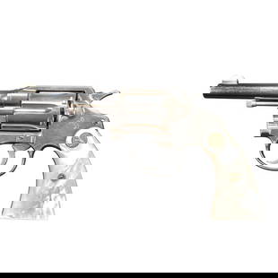 A NICKEL-PLATED COLT POLICE POSITIVE SPECIAL REVOLVER, Curio or Relic firearm: A NICKEL-PLATED COLT POLICE POSITIVE SPECIAL REVOLVER, 1930. Serial number 386720, .38 Special caliber, nickel-plated barrel, frame and cylinder with proper roller engraved markings, mother-of-pearl g