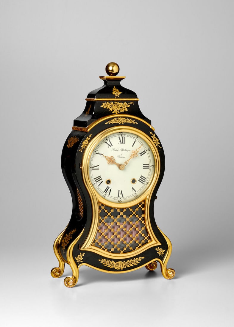 PATEK PHILIPPE, MADE FOR LOUIS PARMELIN. A RARE AND AN INTERTESTING PAINTED WOOD ELECTRO-MECHANI... (1 of 5)