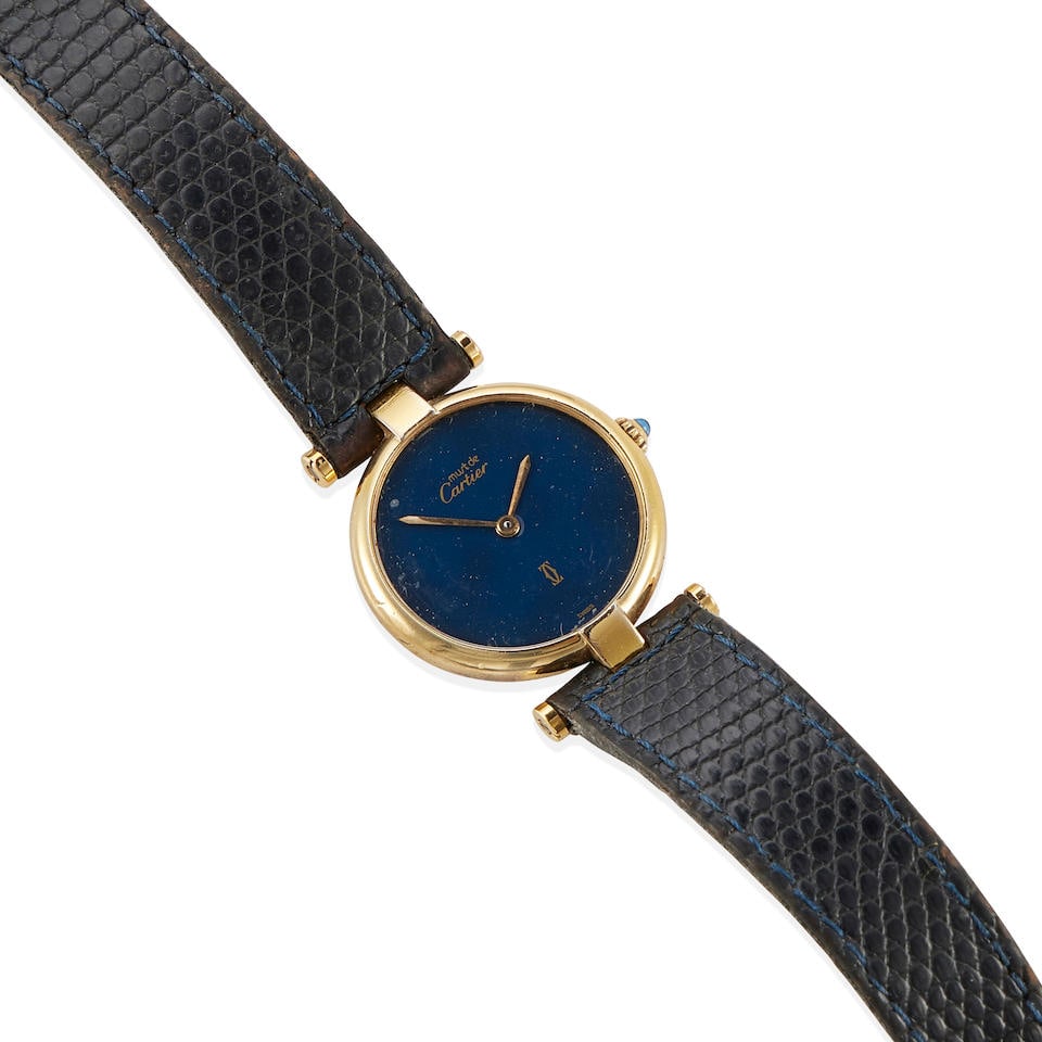 MUST DE CARTIER: GOLD-PLATED 'VENDÔME' WRISTWATCH (1 of 3)