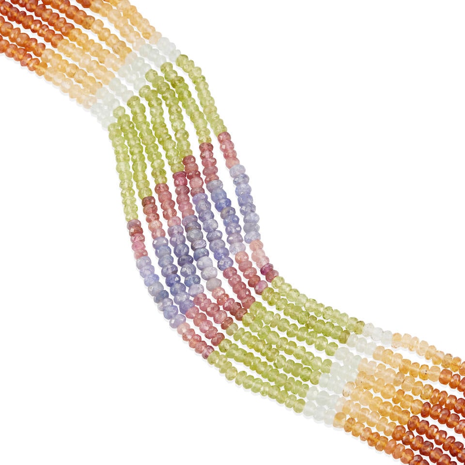 14K GOLD AND GEMSTONE BRACELET (1 of 2)