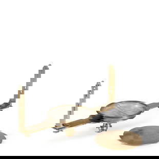 Cased Surveyor's Compass with Stake and Chain Ellis & Isaac Chandlee, Nottingham, Maryland, c. 1800: Cased Surveyor's Compass with Stake and Chain Ellis & Isaac Chandlee, Nottingham, Maryland, c. 1800 The brass underplate inscribed 'Ellis & Ifaac Chandlee / Nottingham' on the guide vane end, mounting