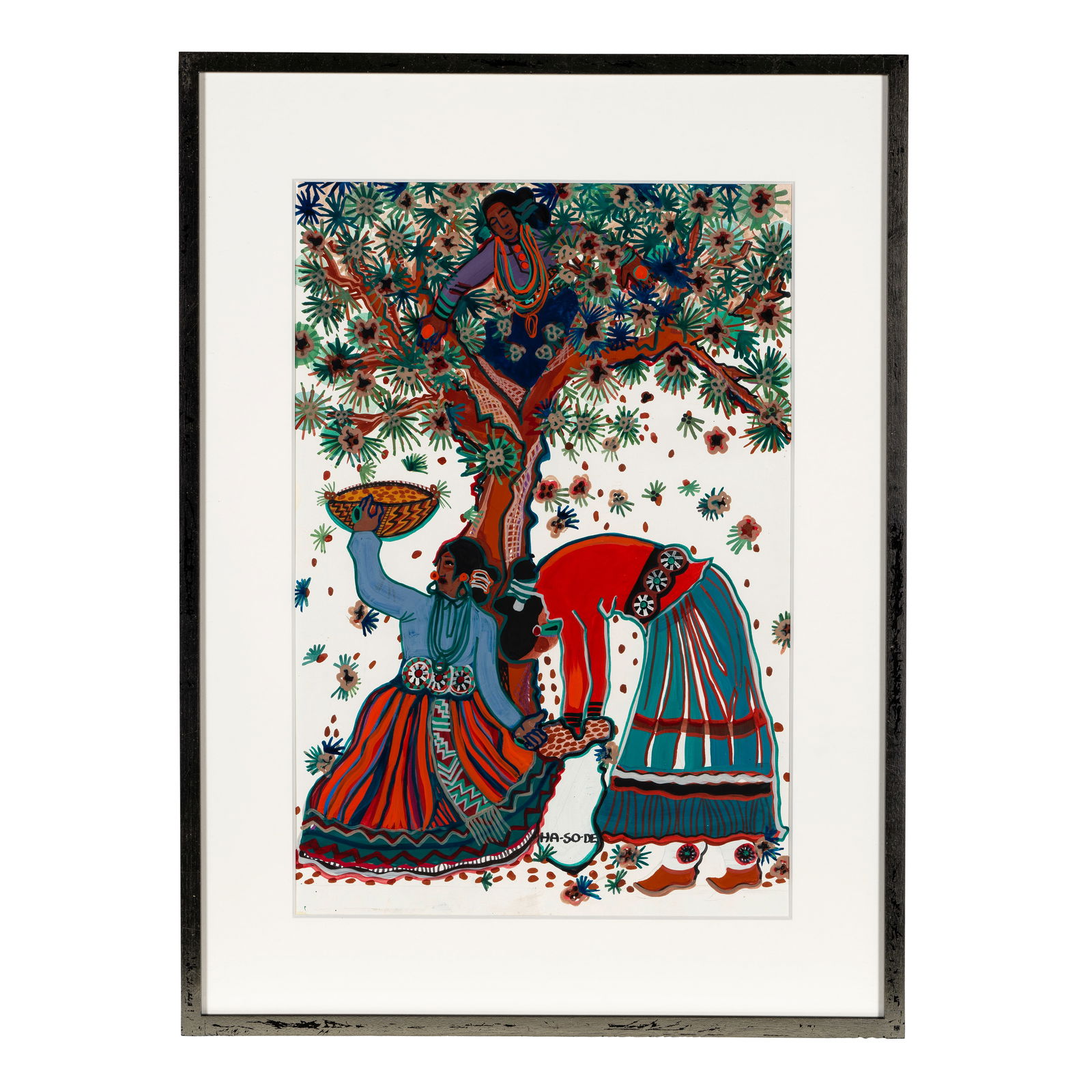 A Narciso Platero Abeyta (Ha-So-De) gouache on paper (1 of 1)