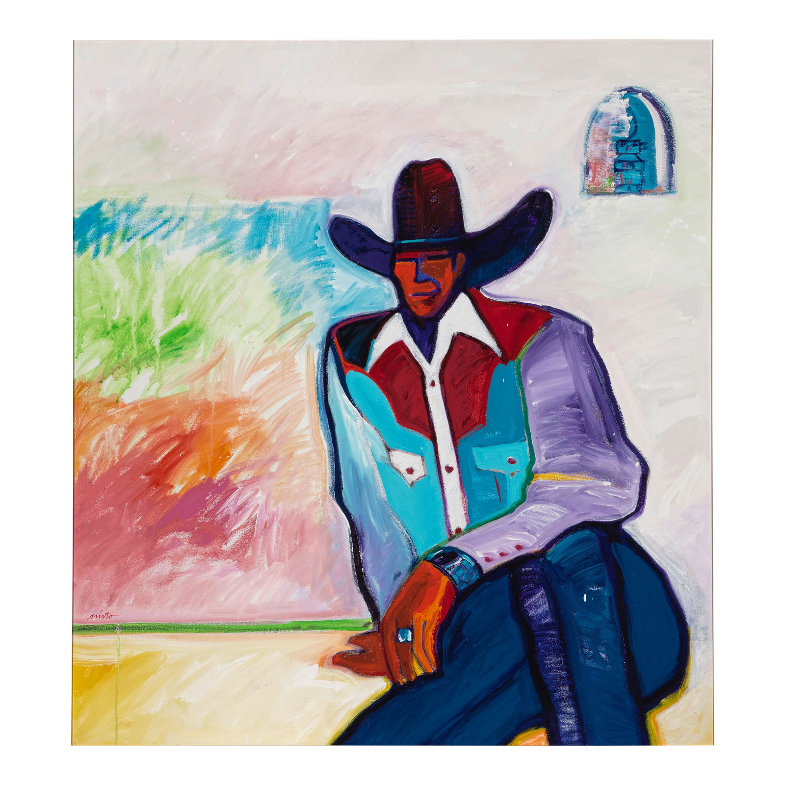 A John Nieto painting, 'Self Portrait', 1986 (1 of 1)