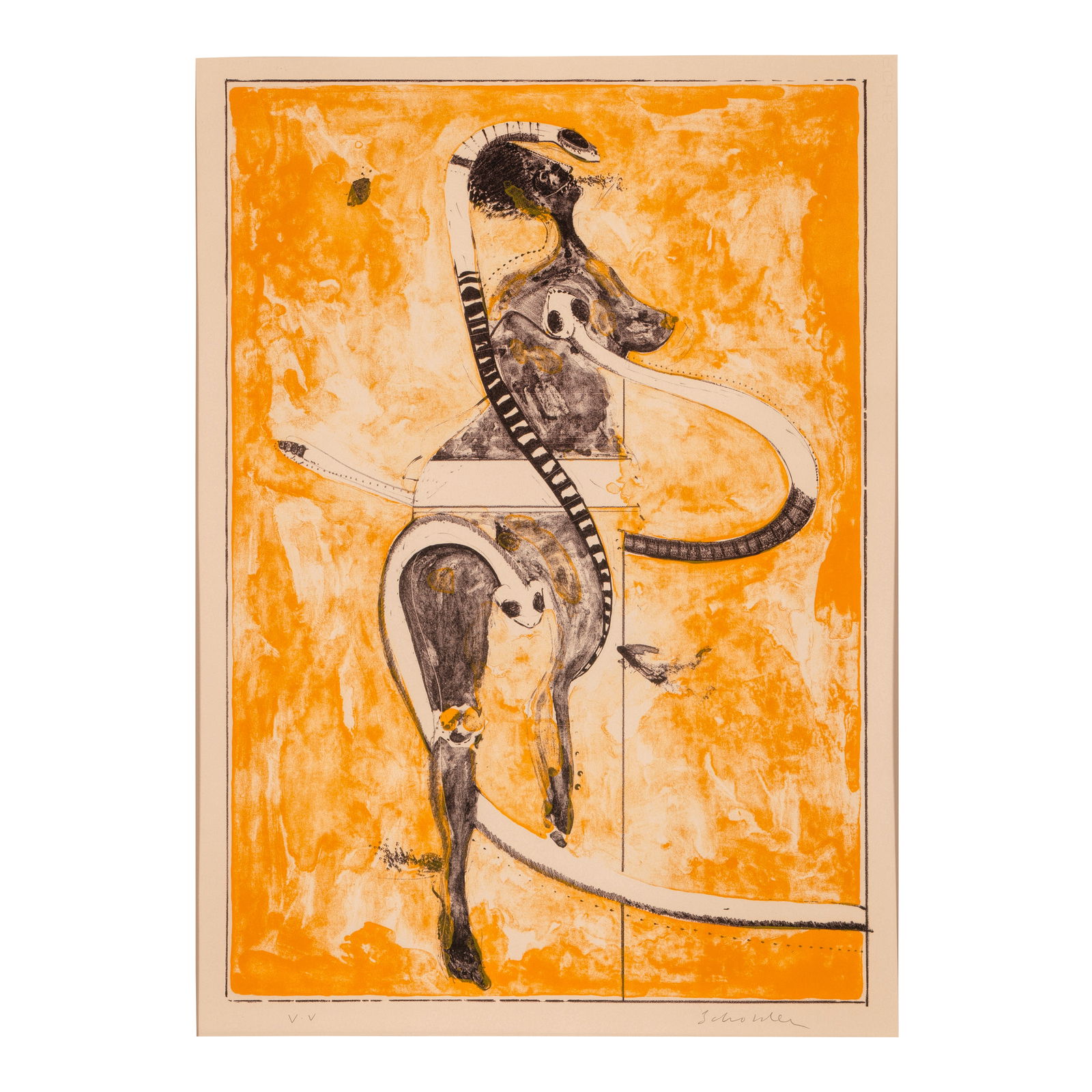 A Fritz Scholder lithograph, 'Snake Charmer' (1 of 1)
