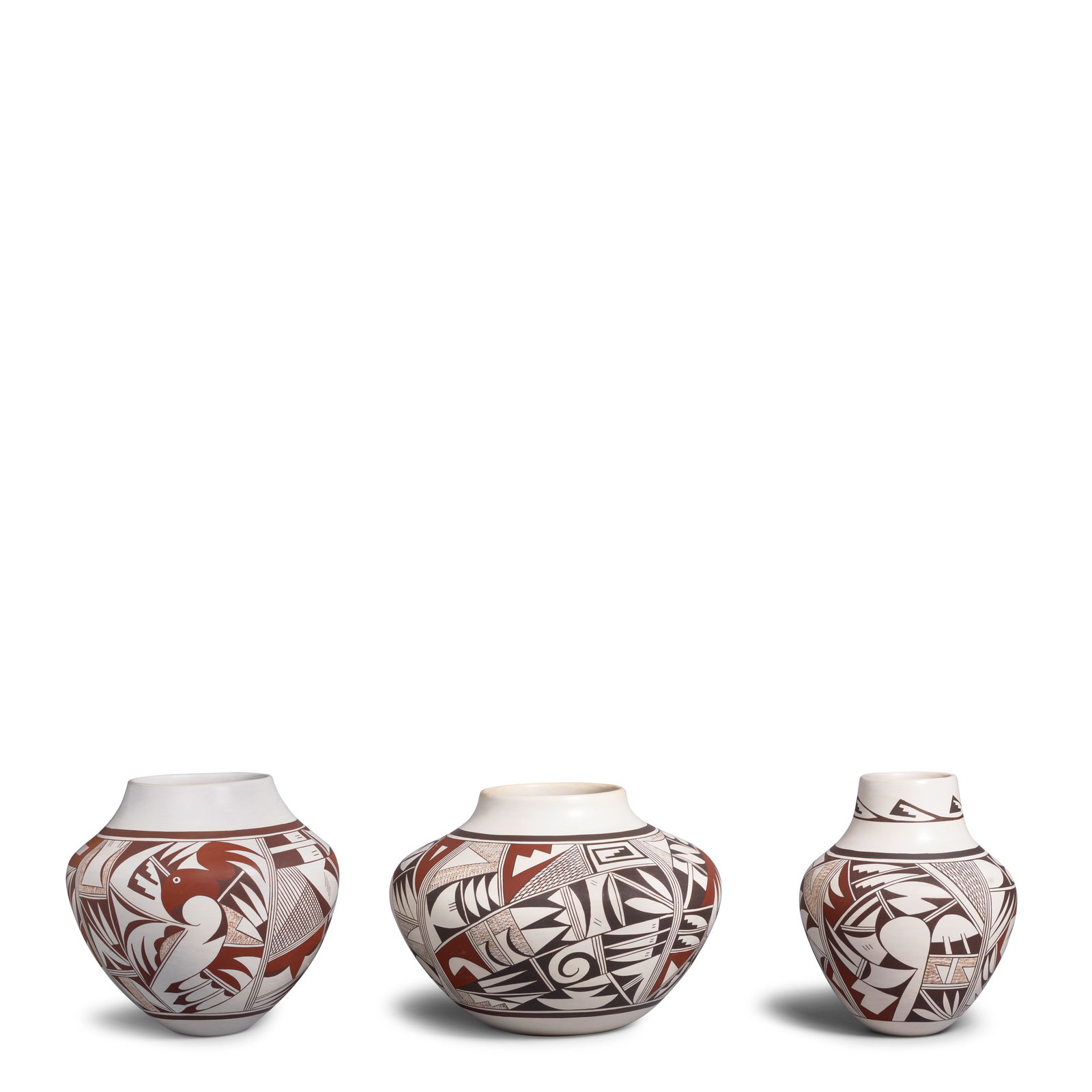 Three Joy Navasie (second Frogwoman) pottery jars (1 of 1)