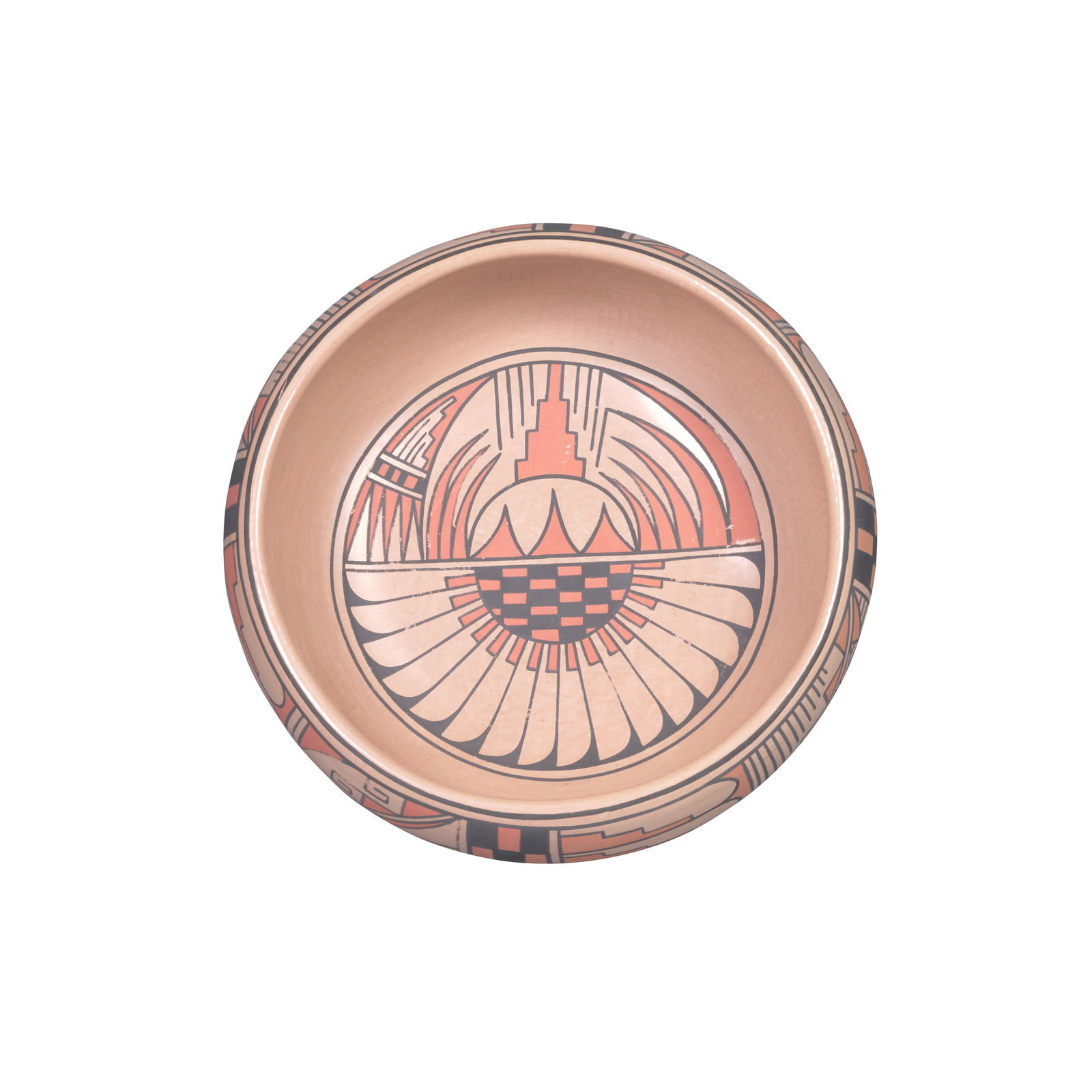 A Crucita Calabaza (Blue Corn) polychrome pottery bowl (1 of 1)