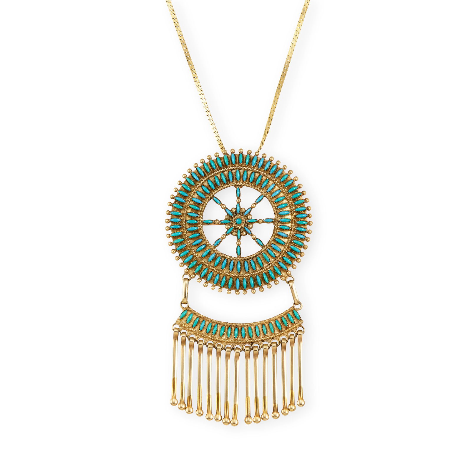 An Octavius and Irma Seowtewa gold pin/pendant (1 of 1)