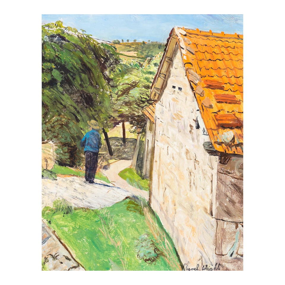 Carel Weight R.A. (British, 1908-1997) In the South: Carel Weight R.A. (British, 1908-1997) In the South signed 'Carel Weight' (lower right) oil on board 42.5 x 34cm (16 3/4 x 13 3/8in). Footnotes: Provenance Leonie Jonleigh, Guildford, where acquired b