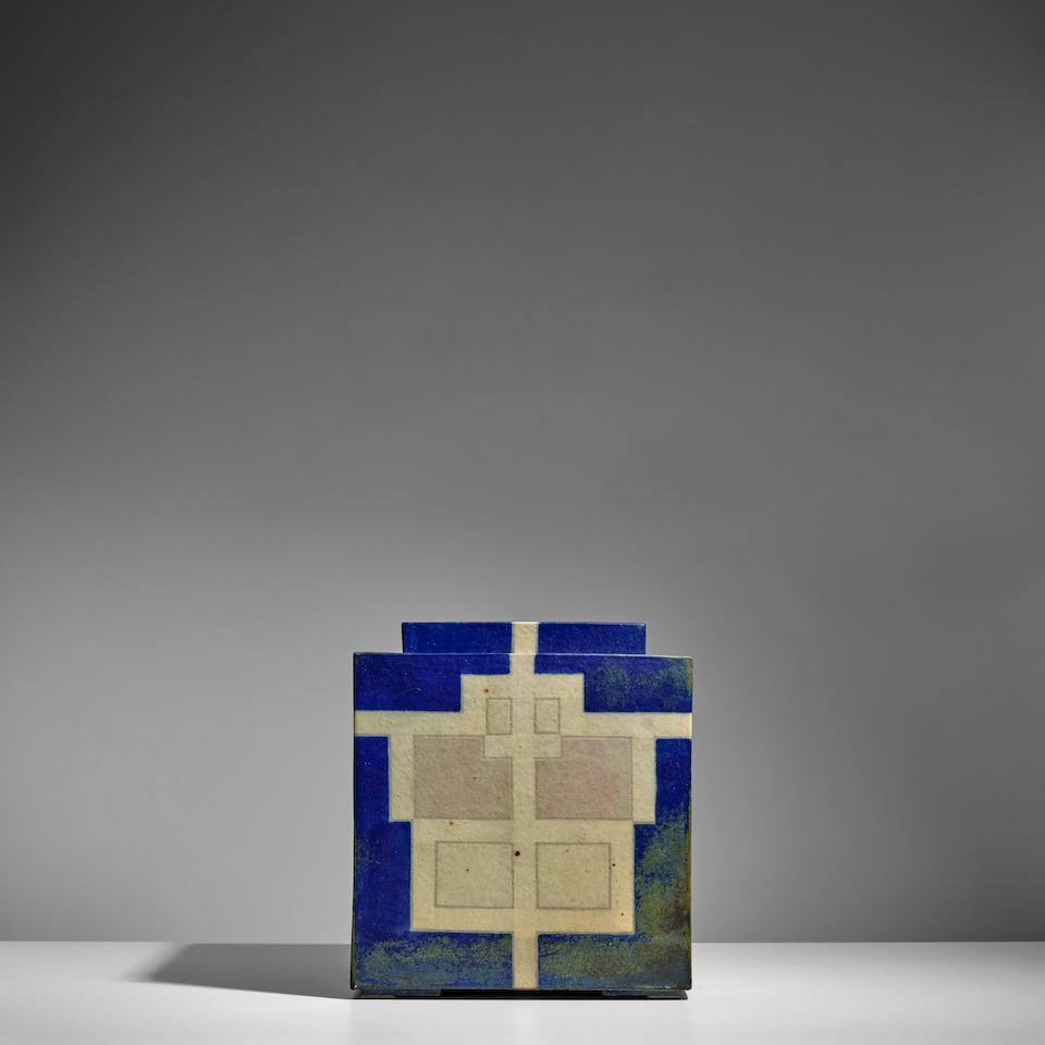 URSULA SCHEID (1932-2008) Covered Box1997glazed stoneware, impressed with artist's monogram and ...: URSULA SCHEID (1932-2008) Covered Box 1997 glazed stoneware, impressed with artist's monogram and 'Scheid 97' height 9 3/4in (24.8cm); width/depth 8 3/4in (22.2cm) Lot to be sold without reserve. Thi