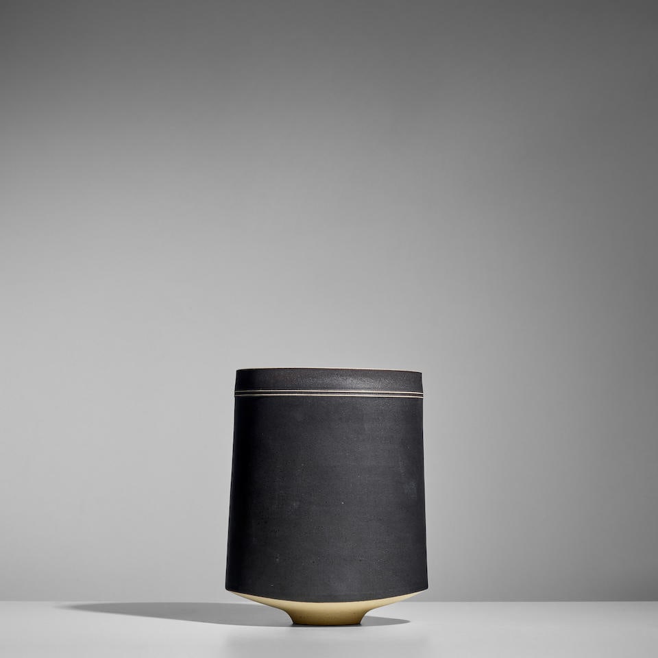 FRITZ VEHRING (BORN 1944) Vase1981glazed stoneware, incised 'FV' and '81'height 9 1/2in (24cm); ...: FRITZ VEHRING (BORN 1944) Vase 1981 glazed stoneware, incised 'FV' and '81' height 9 1/2in (24cm); width 8in (20.3cm) Lot to be sold without reserve. This lot is subject to the following lot symbols: