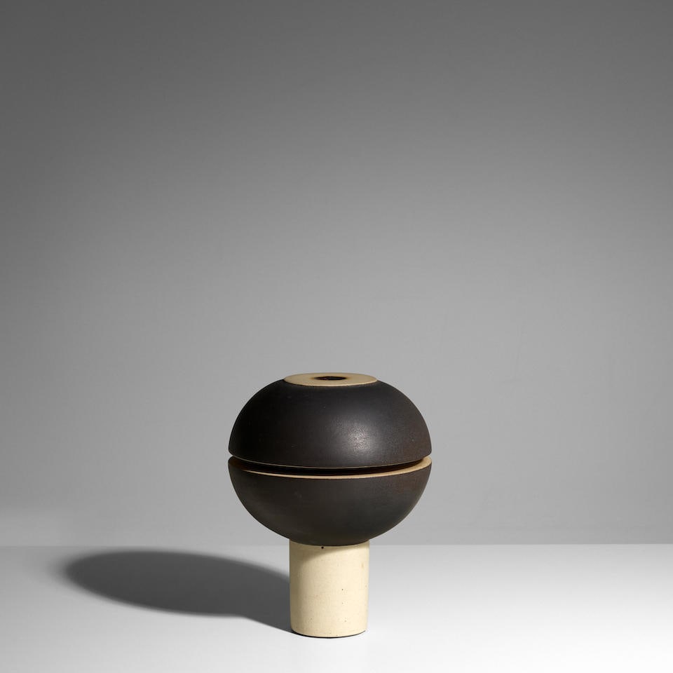 FRITZ VEHRING (BORN 1944) Vase1981glazed stoneware, incised 'FV. 81'height 7 1/4in (18.4cm); dia...: FRITZ VEHRING (BORN 1944) Vase 1981 glazed stoneware, incised 'FV. 81' height 7 1/4in (18.4cm); diameter 5 1/2in (14cm) Lot to be sold without reserve. This lot is subject to the following lot symbols