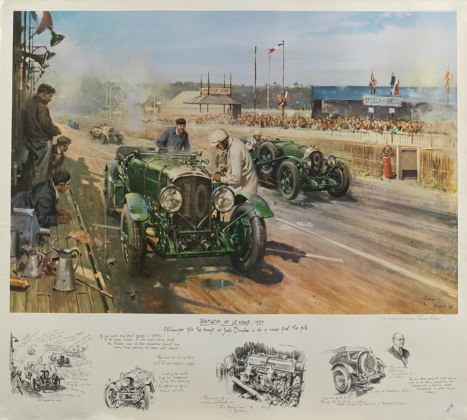 'Bentley at Le Mans 1929', 'Bentley v Blue Train' and 'Simplon-Orient-Express', three prints aft... (1 of 1)