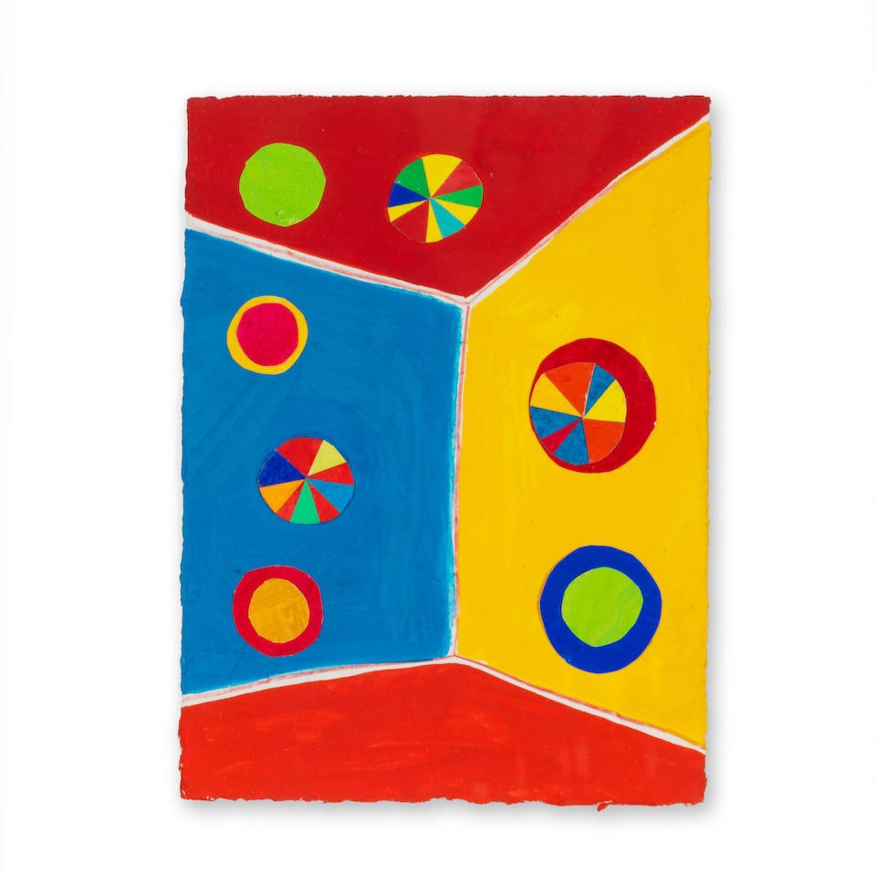 NICOLA DE MARIA (N. 1954) Biblioteca incantata: Van Der Rohe Parmenide 2009-2010: NICOLA DE MARIA (N. 1954) Biblioteca incantata: Van Der Rohe Parmenide 2009-2010 signé, titré et daté 2009-2010 au revers pigment, collage et technique mixte sur carton signed, titled a