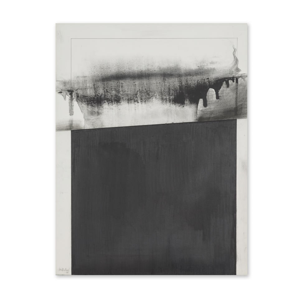 TAKESADA MATSUTANI (N. 1937) Sans titre 1978: TAKESADA MATSUTANI (N. 1937) Sans titre 1978 signé et daté 78 mine de plomb et térébenthine sur papier signed and dated 78 graphite and turpentine on paper 65.3 x 50.3 cm. 25 11/16