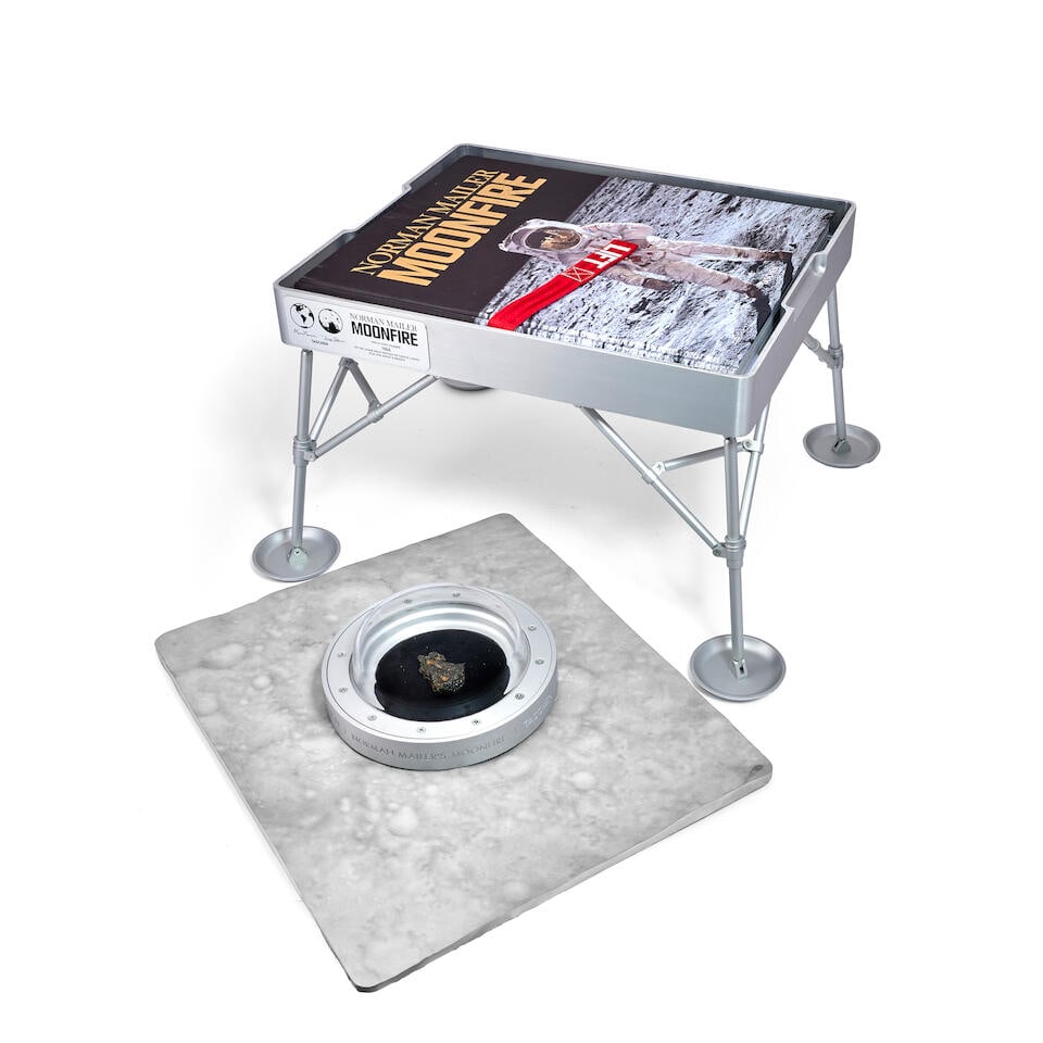 Marc Newson and Norman Mailer: Moonfire, Lunar Rock Edition and Related Items, Taschen, 2009, Qty: Marc Newson and Norman Mailer: Moonfire, Lunar Rock Edition and Related Items, Taschen, 2009, Comprising; hardcover book, edition no. 1966 out of 12 copies overall, book contained in an LEM-inspired a