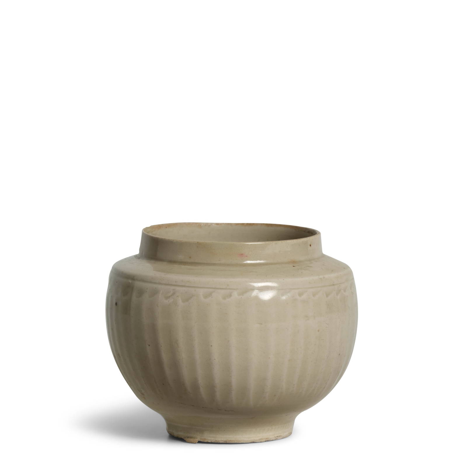 A SMALL DING-TYPE RIBBED JAR Northern Song Dynasty