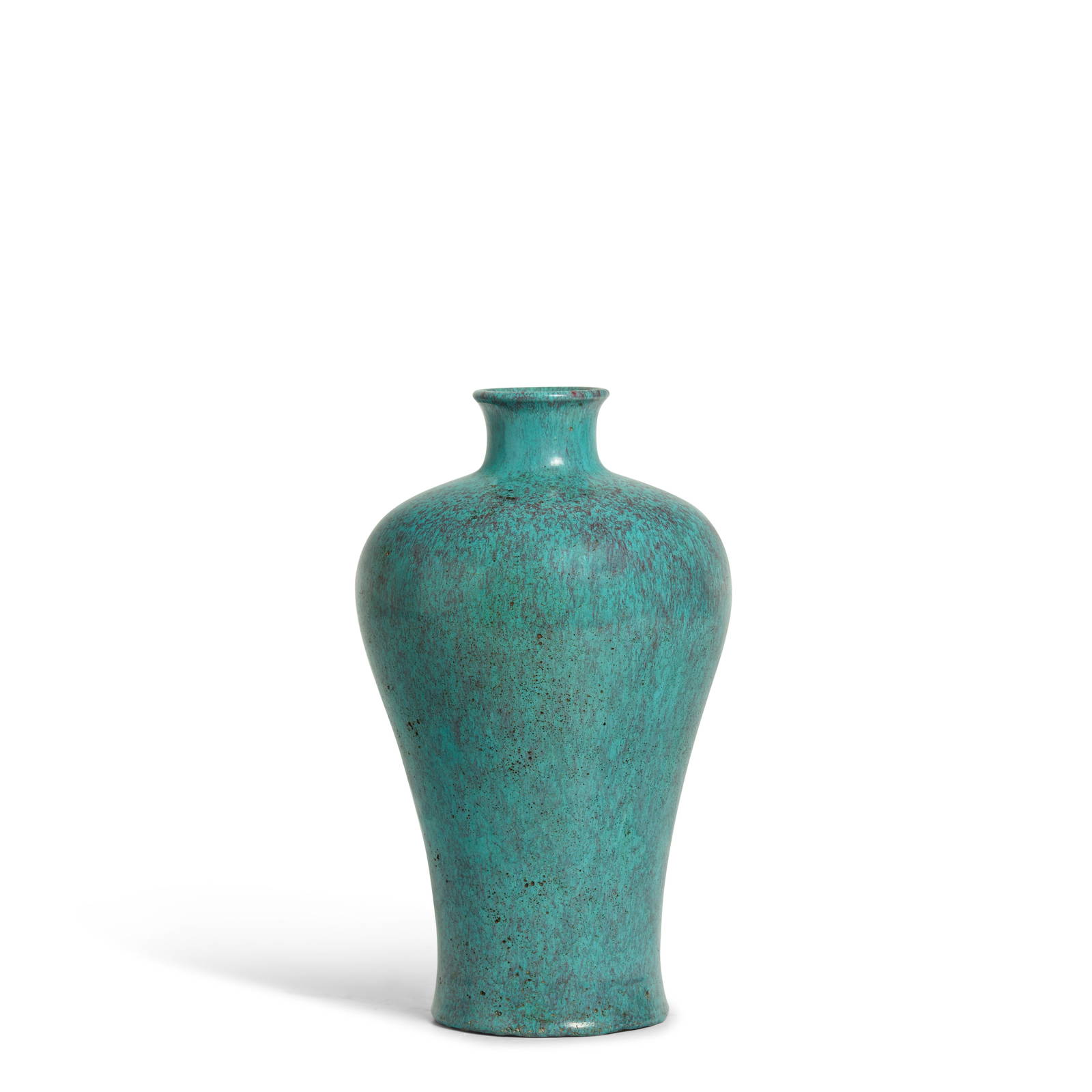 A 'ROBIN'S EGG'-GLAZED VASE, MEIPING Qianlong six-character mark and of the period