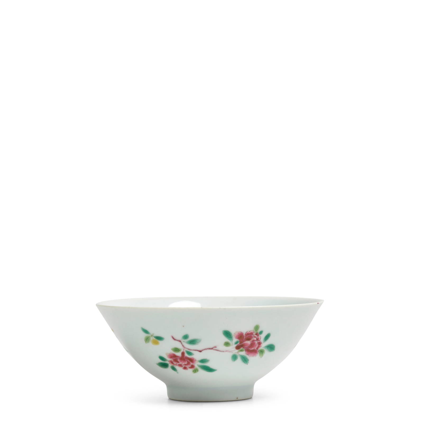 A FAMILLE-ROSE 'FLORAL' BOWL Qianlong six-character seal mark and of the period