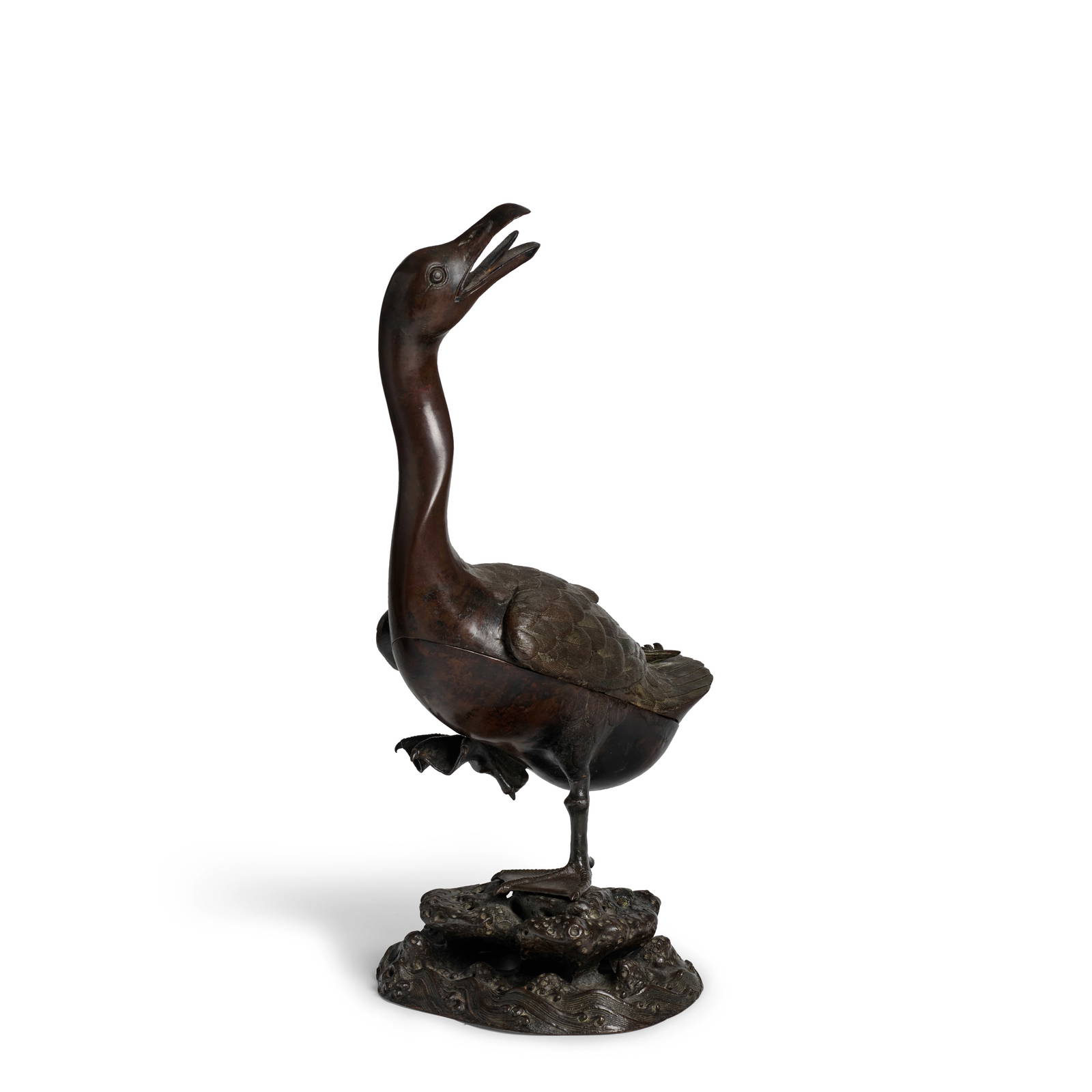 A BRONZE GOOSE-FORM CENSER Ming Dynasty