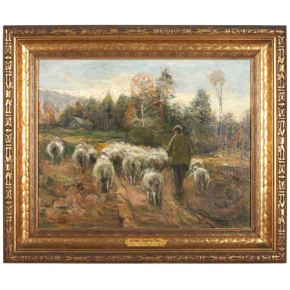 Alfred Bryan Wall (American, 1861-1935) Heading Home (framed 54.5 x 65.0 x 4.7 cm (21 7/16 x 25 ... (1 of 4)