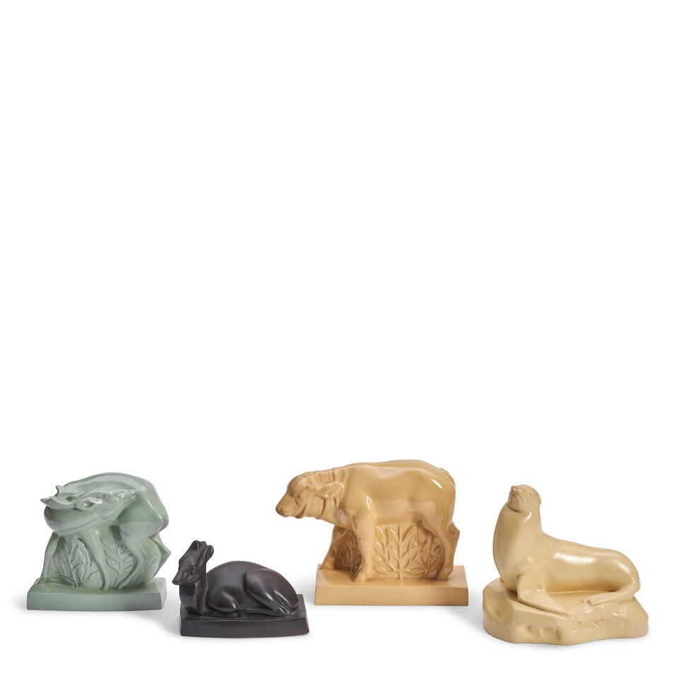 Four Wedgwood John Skeaping Design Animals, England, c. 1930, (1 of 2)