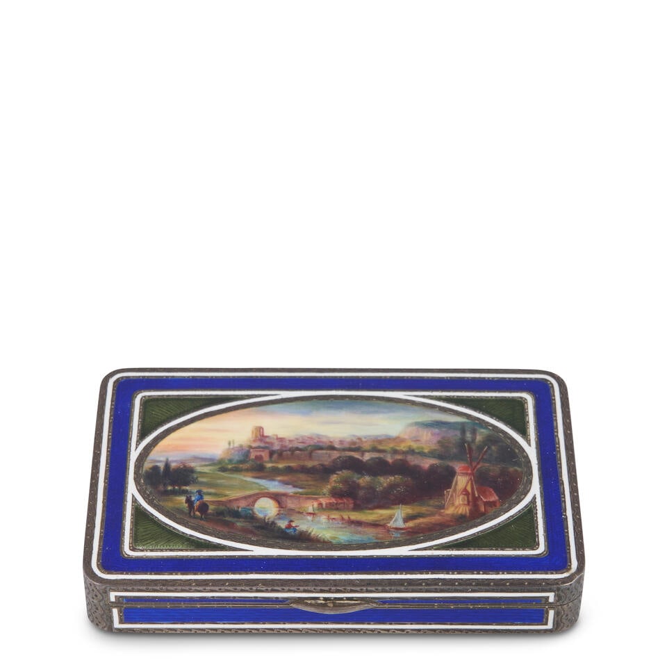 Continental Silver and Enamel Case, (1 of 2)