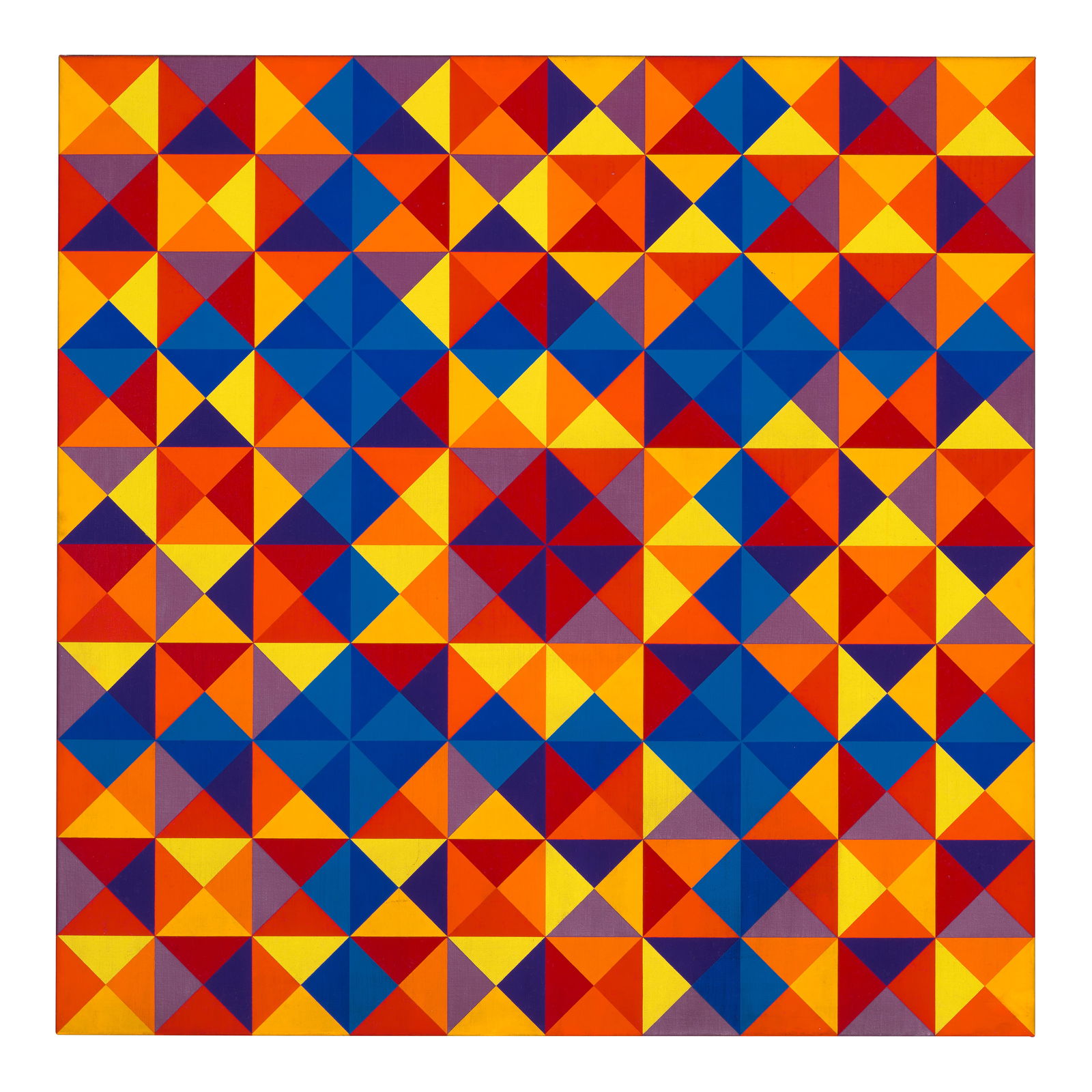 KARL STANLEY BENJAMIN (1925-2012) #9, 1968 (Louis Stern has confirmed the authenticity of this w...: KARL STANLEY BENJAMIN (1925-2012) #9, 1968 signed, titled and dated '#9, 1968 Karl Benjamin' (on the stretcher) oil on canvas 42 x 42 in. 106.7 x 106.7 cm. Louis Stern has confirmed the authenticity o