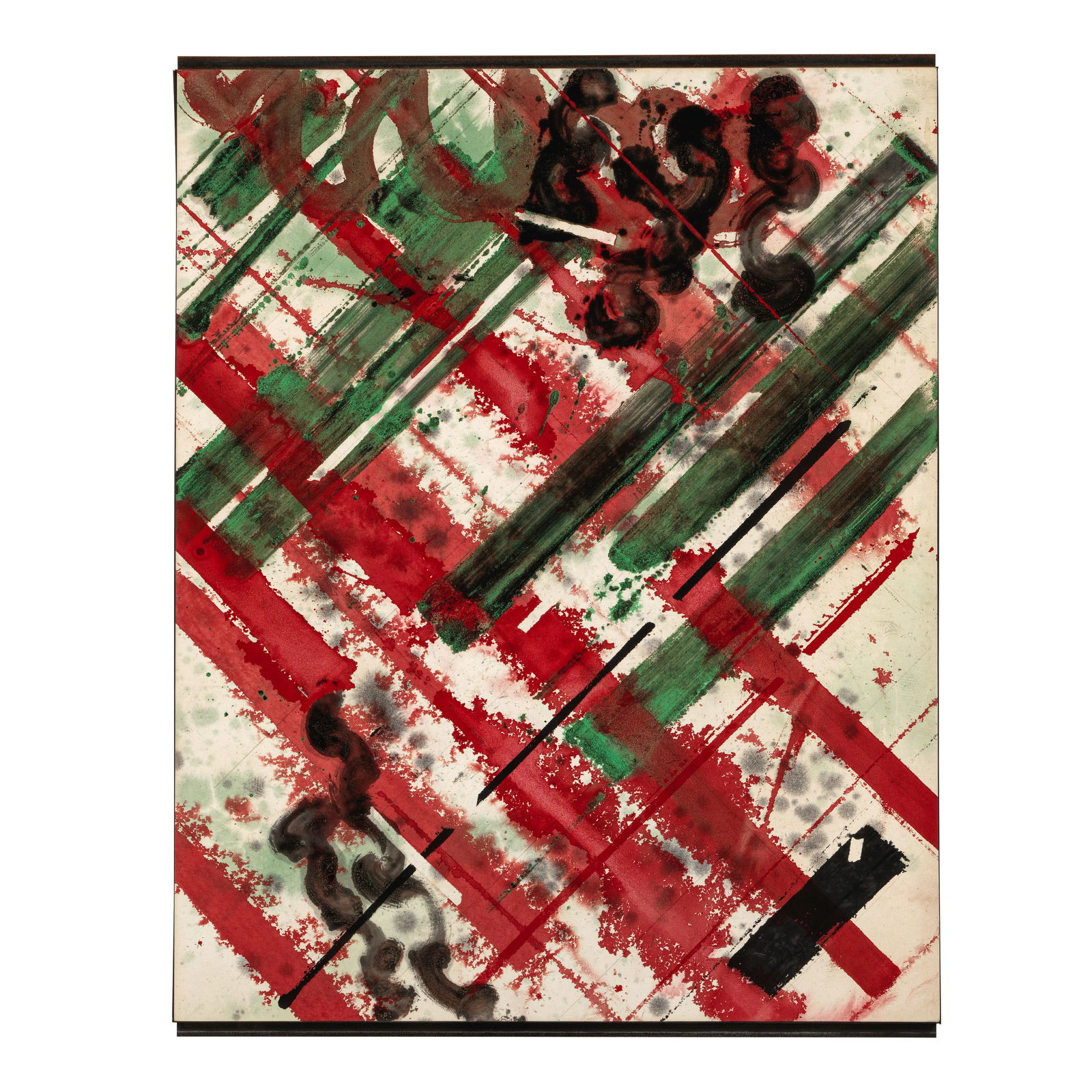 ED MOSES (1926-2018) Untitled, 1985: ED MOSES (1926-2018) Untitled, 1985 inscribed twice 'LAL 9' (on the stretcher) oil and acrylic on canvas in artist's frame overall: 62 1/4 x 48 3/8 in. (158.1 x 122.9 cm.) Footnotes: Provenance<