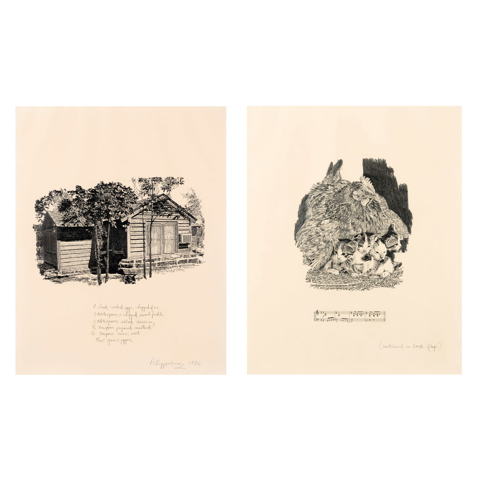 ALLEN RUPPERSBERG (B. 1944) Autobiography, 1980: ALLEN RUPPERSBERG (B. 1944) Autobiography, 1980 signed, inscribed and dated 'A Ruppersberg 1980' (lower right) graphite and charcoal on paper, in 2 parts each 22 3/4 x 28 3/4 in. each 57.8 x 73 cm. Fo