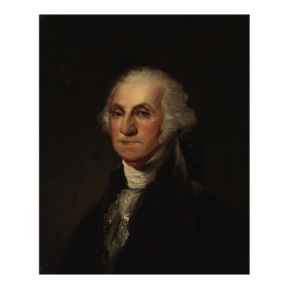 After Gilbert Stuart Portrait of George Washington 23 x 19in (58.3 x 48.2cm); framed 30 1/2 x 26...: After Gilbert Stuart Portrait of George Washington oil on canvas 23 x 19in (58.3 x 48.2cm); framed 30 1/2 x 26 1/2in (77.3 x 67.2cm) Footnotes: Condition reports are not provided in catalog descriptio