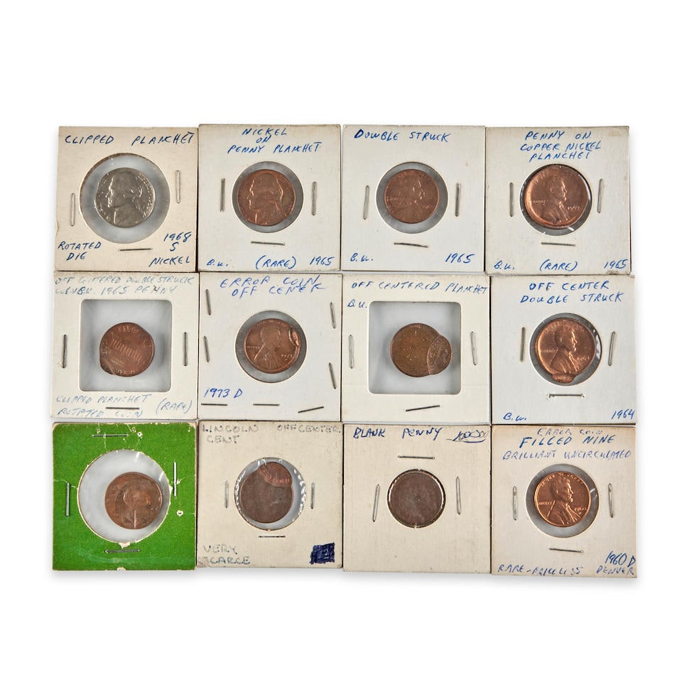 TWELVE UNITED STATES ERROR COINS. (1 of 2)