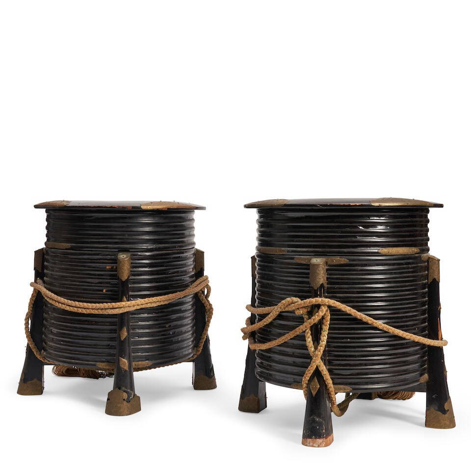 A PAIR OF BLACK LACQUERED HOKAI BOXES Japan, 19th/20th century, (2)
