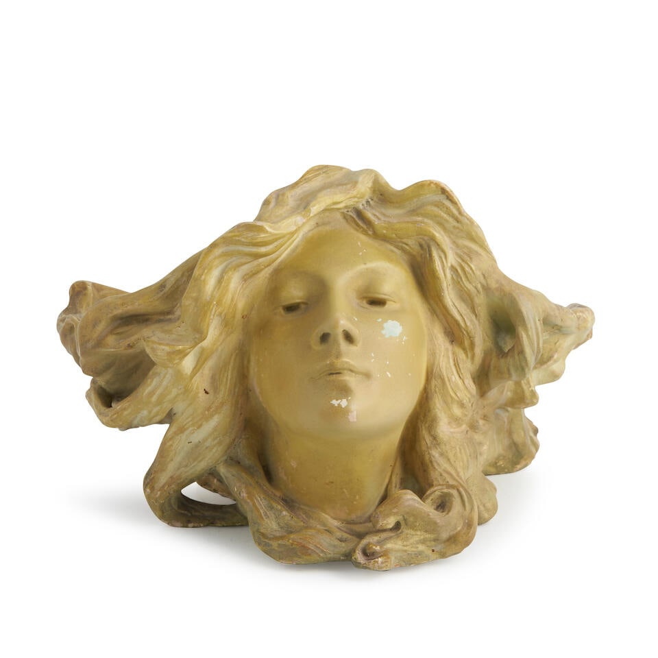 ARTHUR GOLDSCHEIDER AFTER LEON NOEL DELAGRANGE ART NOUVEAU FIGURAL JARDINIERE Vienna, Austria, e... (1 of 3)