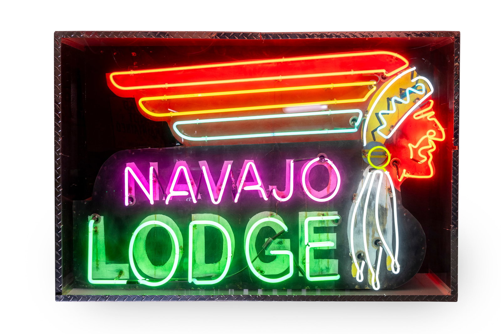 A Navajo Lodge neon sign, (1 of 1)