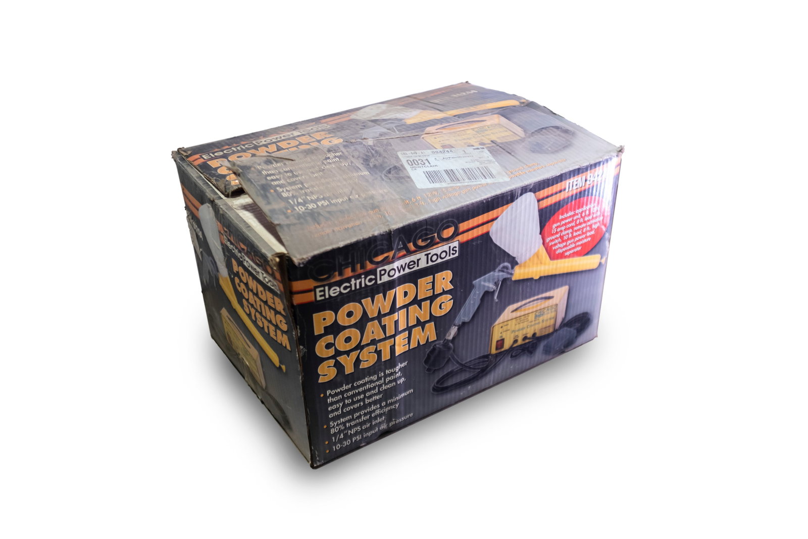 A Chicago Electric Power Tools Powder Coating System gun,: A Chicago Electric Power Tools Powder Coating System gun, opened, in box, 17'H x 14'W x 12'L. Lot to be sold without reserve. This lot is subject to the following lot symbols: ¤ ¤ Unless ind