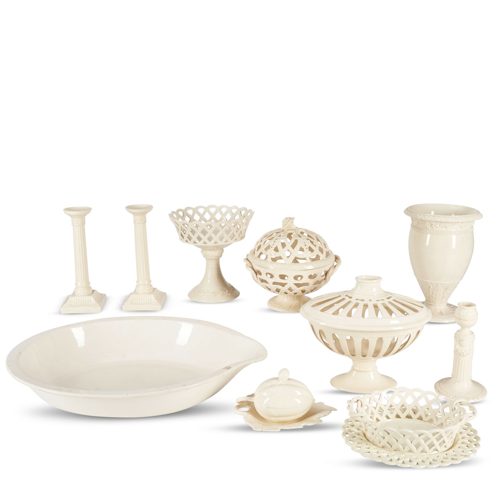 TEN WEDGWOOD QUEENSWARE ITEMS 19th/20th century, (1 of 1)