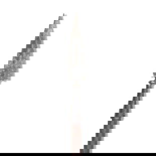 AN AMERICAN SPONTOON,: AN AMERICAN SPONTOON, late 18th century. The pierced double-edge head on an integrally forged socket and likely later ash pole. Head ht. 13 1/4, overall ht. 66 1/2 in. For further information on this