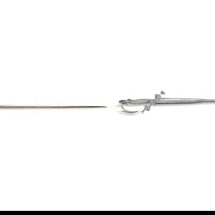 A EUROPEAN SILVER HILTED SMALL SWORD,: A EUROPEAN SILVER HILTED SMALL SWORD, last quarter of the 18th century. The finely and elaborately pierced silver oval counter-guard, ricasso and pommel with floral embellished knuckle bow, twisted