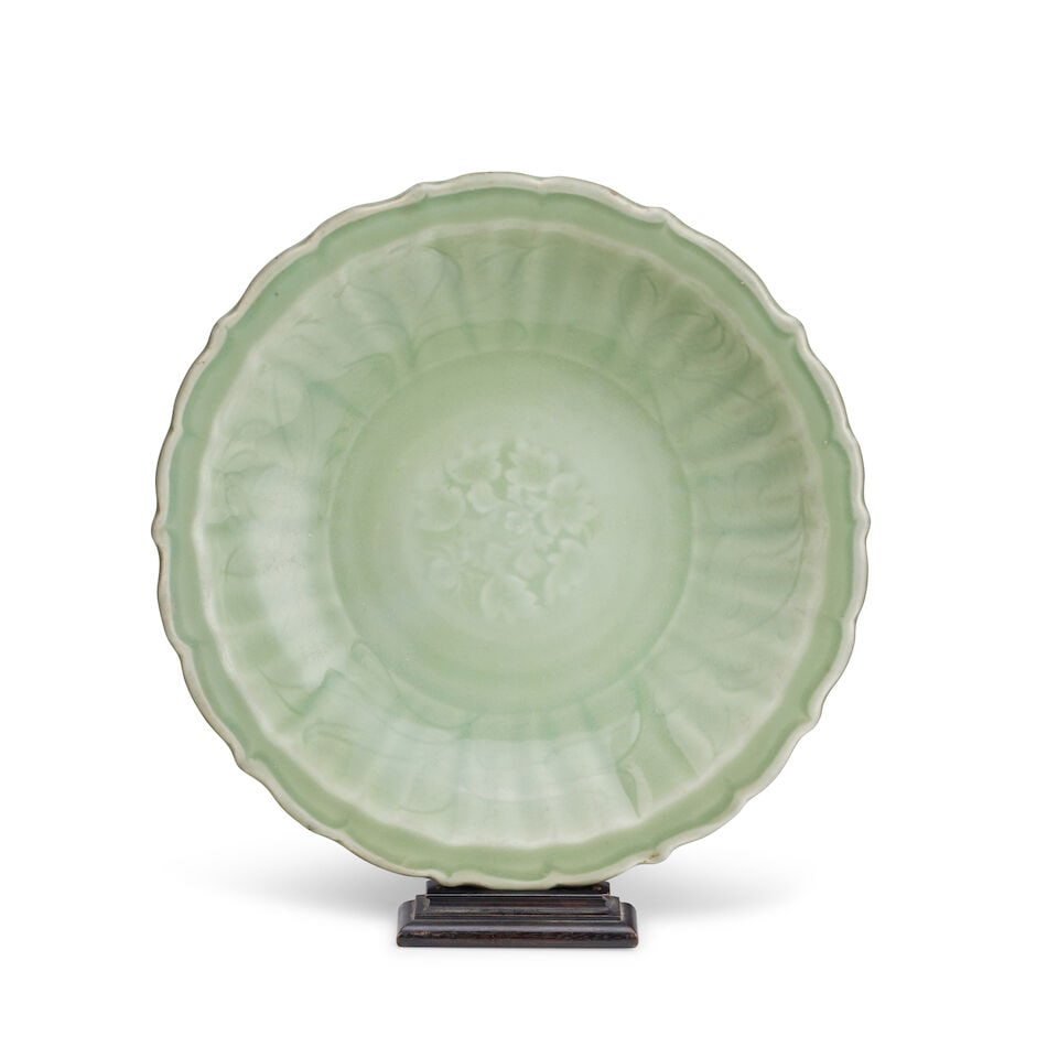 A Longquan celadon dish with incised decoration Ming, 15th century