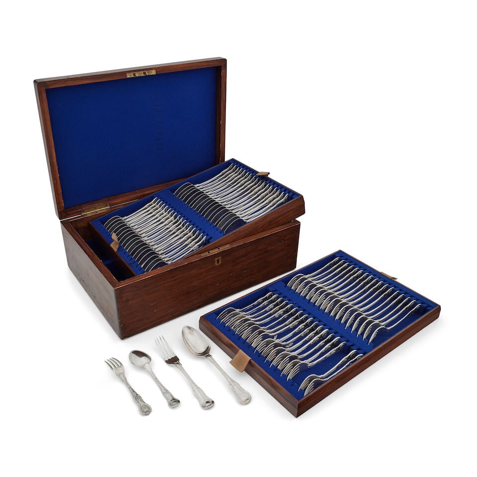 A canteen of King's pattern cutlery Mainly London 1816, (74) (1 of 1)