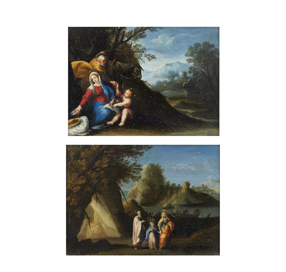 Italian School, 17th Century The Rest on the Flight into Egypt; and The Infant Mary with Anne an... (1 of 7)