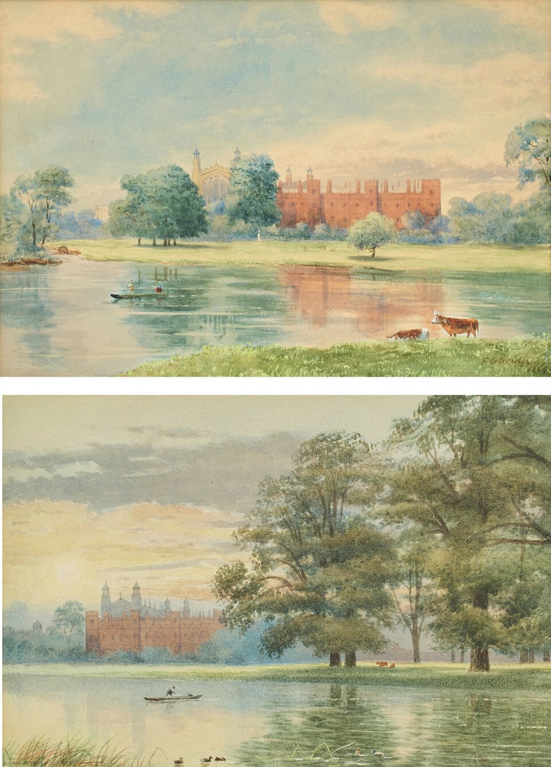 Frederick G. Coleridge (British, 1840-1925) Two views of Eton School, a pair each 20.5 x 29cm (8... (1 of 5)