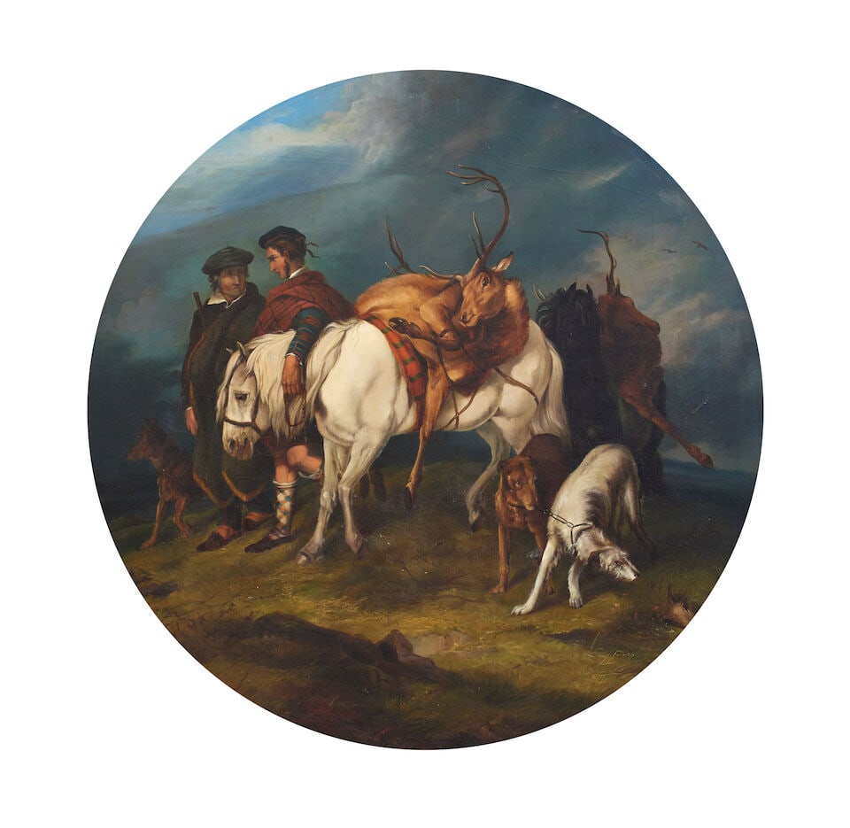 After Sir Edwin Henry Landseer RA, 19th/20th Century The deerstalkers' return (1 of 3)