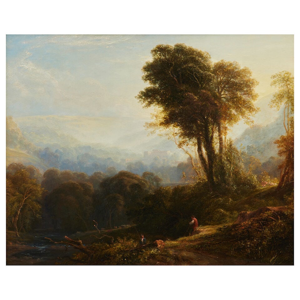 Anthony Vandyke Copley Fielding POWS (British, 1787-1855) Distant view of Rievaulx Abbey, near H... (1 of 3)