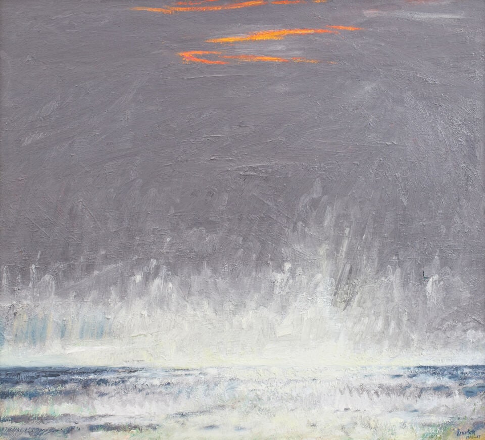 John Houston OBE RSA RSW RGI SSA (British, 1930-2008) 'Sea at Dusk' (1 of 3)