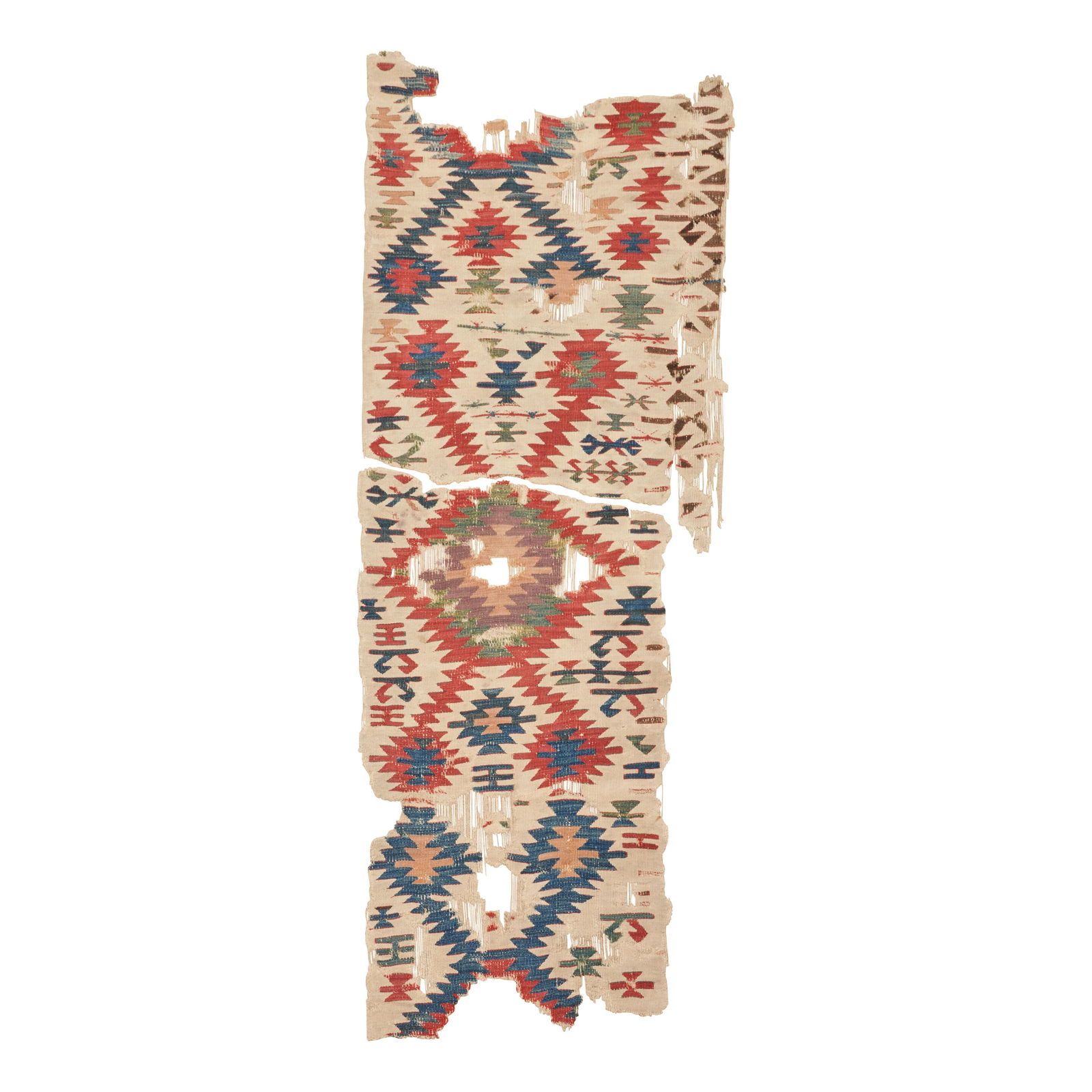 Central Anatolian Kilim Fragment Anatolia 2 ft. 8 in. x 6 ft. 8 in. (1 of 2)