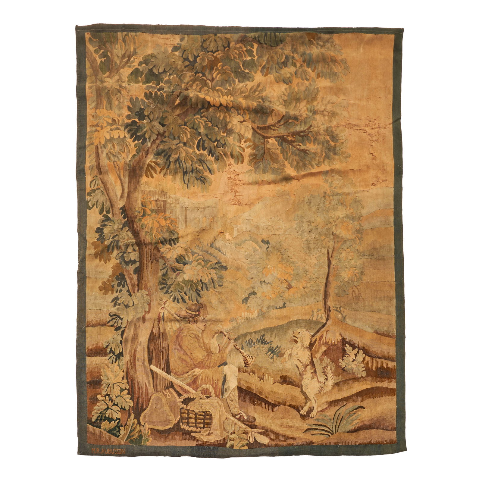 Signed Aubusson Tapestry  France 5 ft. 1 in. x 6 ft. 10 in. (1 of 5)